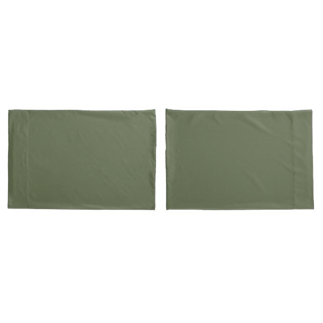 Green Back plus Green and white leaves  Pillow Case (Back-Set)