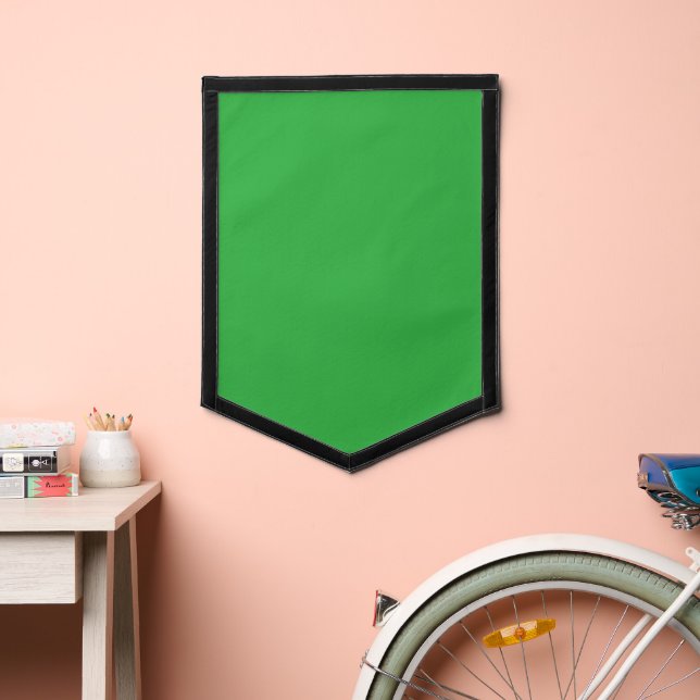 Green Background and White Border for a Modern Aes Pennant (Insitu 2)