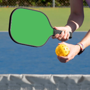 Green Background and White Border for a Modern Aes Pickleball Paddle
