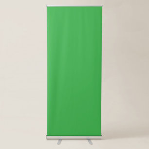 Green Background and White Border for a Modern Aes Retractable Banner