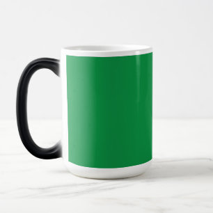 Green Background with White Border for Modern Aest Color Morph Mug