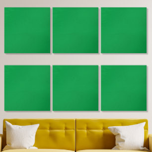 Green Background with White Border for Modern Aest Wood Photo Tile