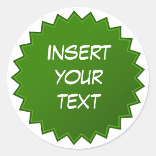 Green badge classic round sticker