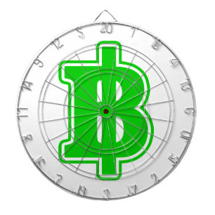 GREEN BAHT SIGN ฿ Thai Money Currency ฿ Dart Board