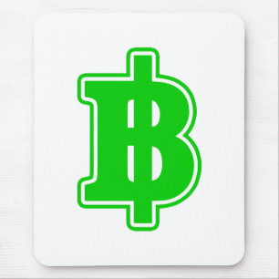 GREEN BAHT SIGN ฿ Thai Money Currency ฿ Mouse Pad