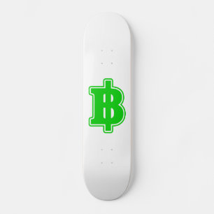 GREEN BAHT SIGN ฿ Thai Money Currency ฿ Skateboard
