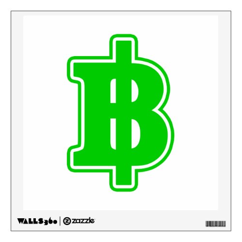 GREEN BAHT SIGN  Thai Money Currency  Wall Decal