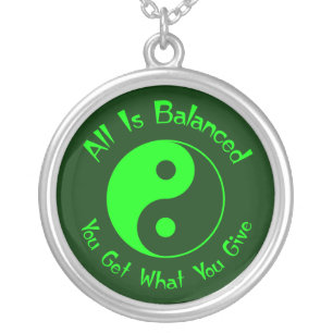 Green Balance Yin Yang Necklace