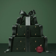 Green ballerina and reindeer wrapping paper