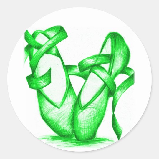 green ballet slippers