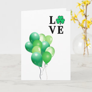 Green Balloons LOVE Ireland All Purpose Blank Card