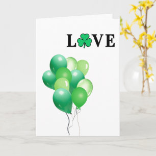 Green Balloons LOVE Ireland All Purpose Blank Card