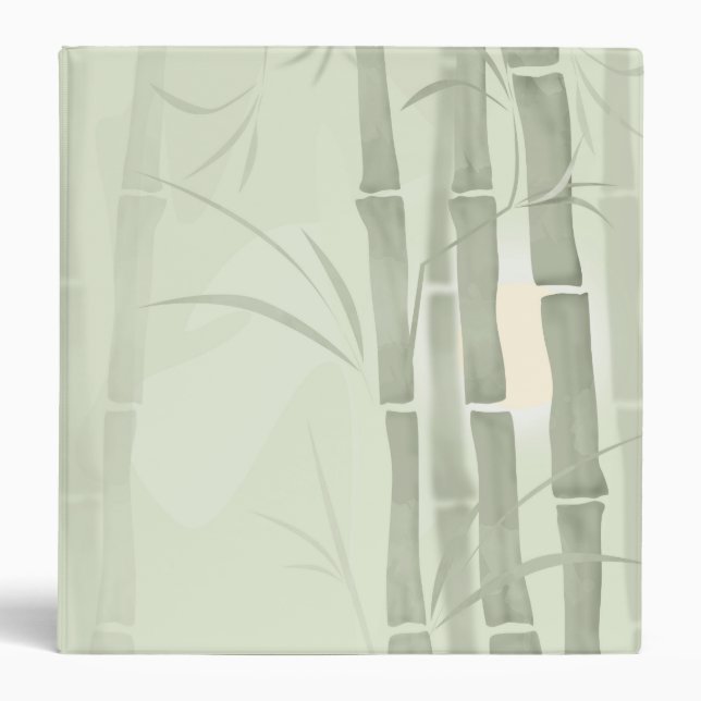 Green bamboo 3 ring binder (Front)