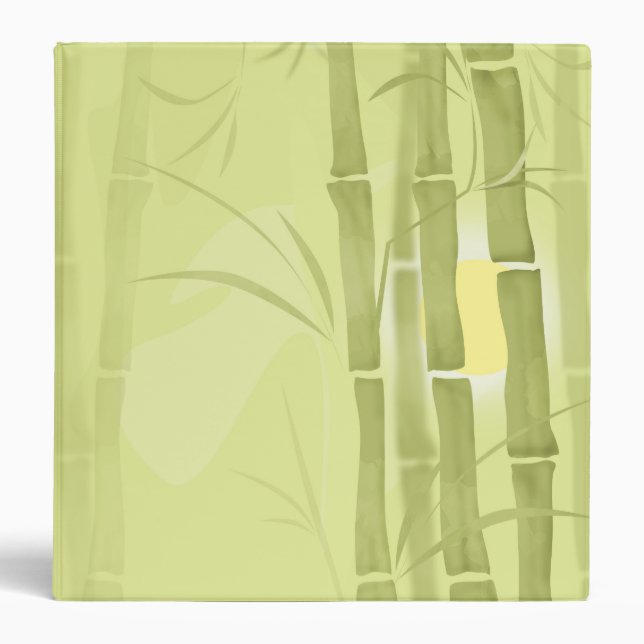Green bamboo 3 ring binder (Front)