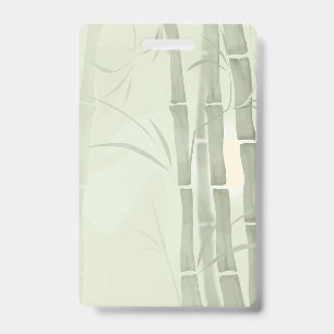 Green bamboo badge