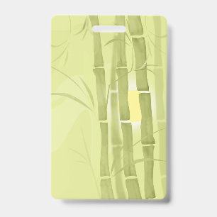 Green bamboo badge