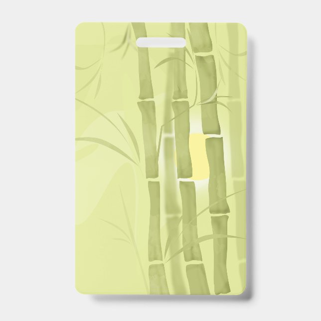 Green bamboo badge (Front)