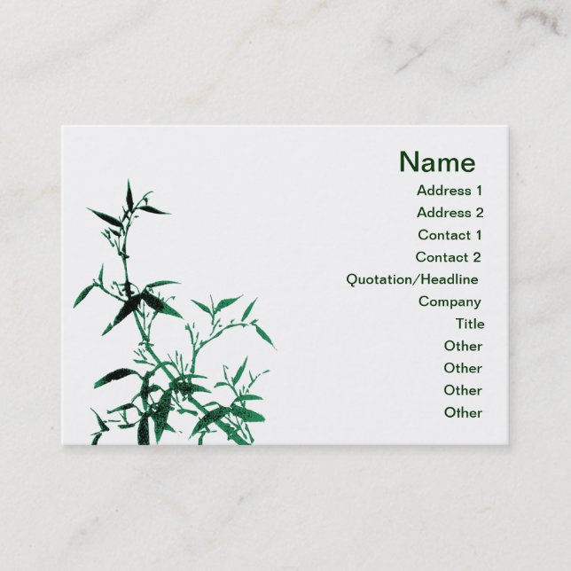 Green Bamboo Business Card (Front)