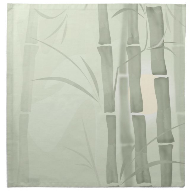 Green bamboo cloth napkin (Front)