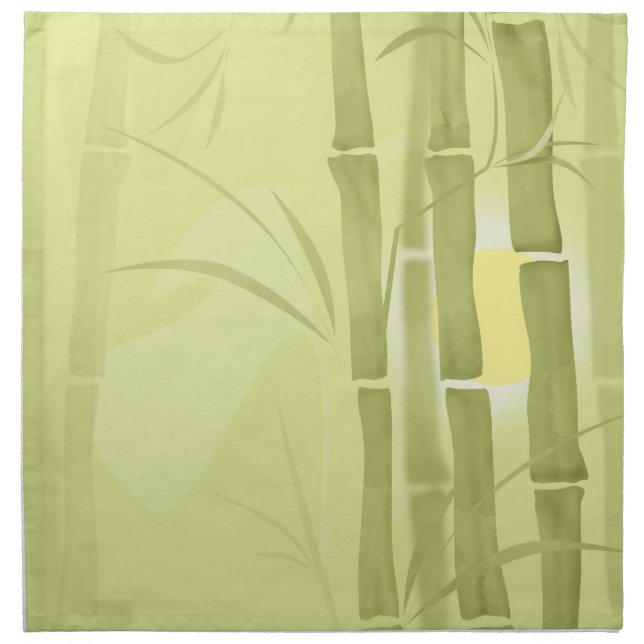 Green bamboo cloth napkin (Front)