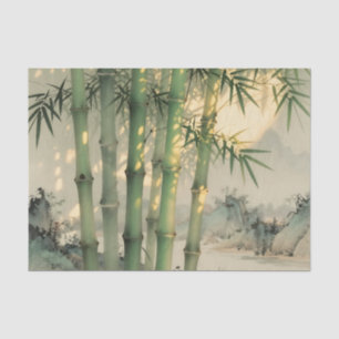 Green Bamboo Forest Chinese Ink Tissue Paper