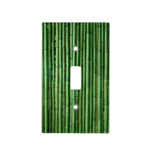 Green Bamboo Light Switch Cover