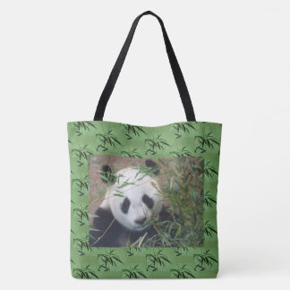 Green Bamboo Pattern Tote Bag
