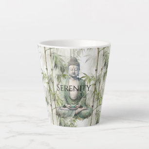 Green Bamboo Serenity Buddha Latte Mug