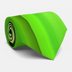 Green bamboo set neck tie