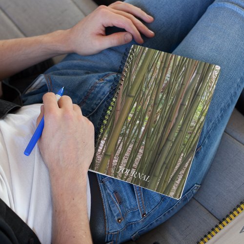 Green Bamboo Stalks Botanical Notebook