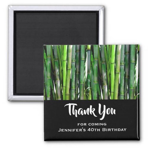 Green Bamboo Stalks Nature Photography Thank You Magnet