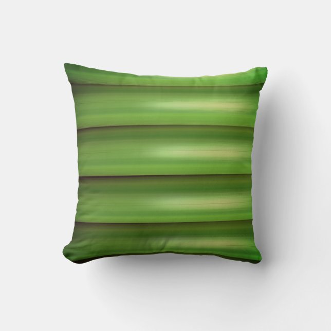Green Bamboo Throw Pillow (Front)