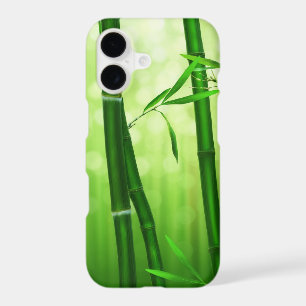 Green Bamboo With Pale Bokeh Lights In The Back iPhone 17 Case