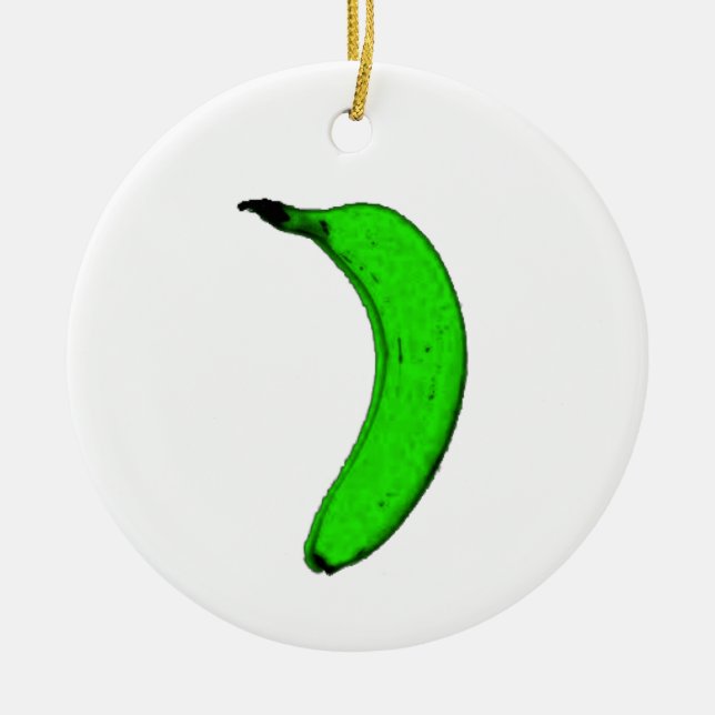 green banana ceramic ornament (Front)
