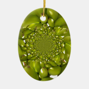 Green Banana Kaleidoscope Art Print/Graphic Ceramic Ornament