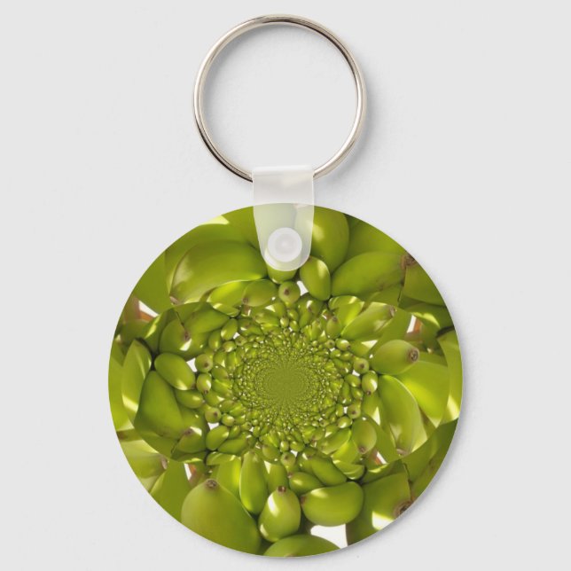 Green Banana Kaleidoscope Art Print/Graphic Keychain (Front)