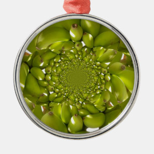 Green Banana Kaleidoscope Art Print/Graphic Metal Ornament