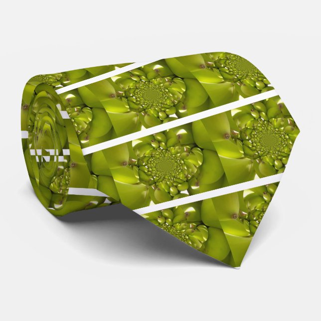Green Banana Kaleidoscope Art Print/Graphic Neck Tie (Rolled)