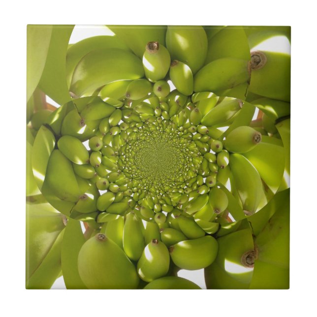 Green Banana Kaleidoscope Art Print/Graphic Tile (Front)