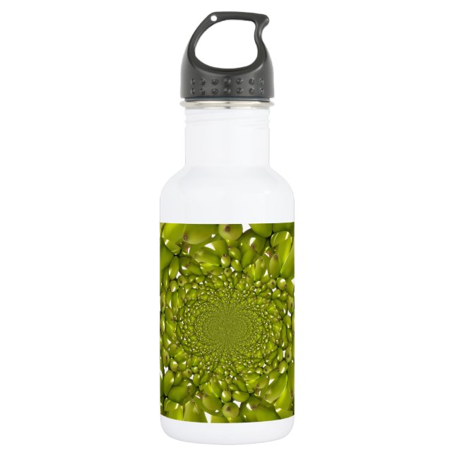 Green Banana Kaleidoscope Art Print/Graphic Water Bottle (Front)