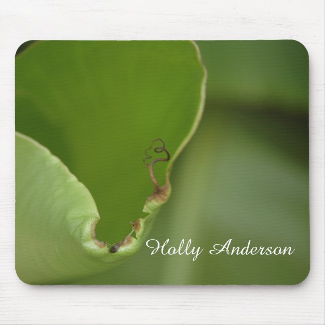 Green Banana Leaf Photo 16 in Light, Personalized Mouse Pad (Front)