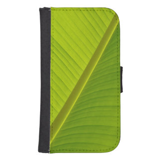 Green banana leaf galaxy s4 wallet case