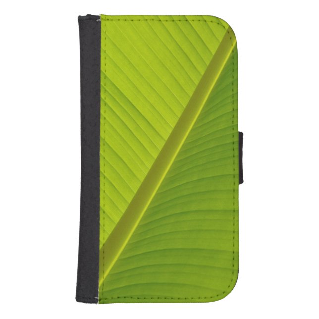 Green banana leaf samsung galaxy wallet case (Front)