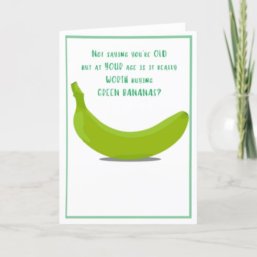 Green bananas holiday card