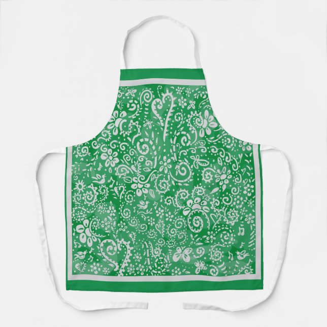 Green Bandana All-Over Print Apron (Front)