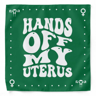Green Bandana for Abortion Rights Roe Uterus 