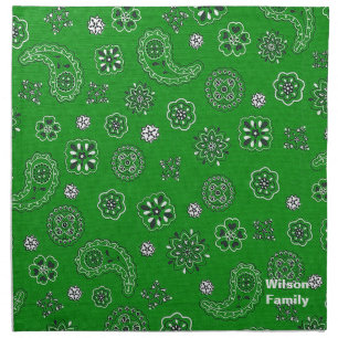 Green Bandana Napkins