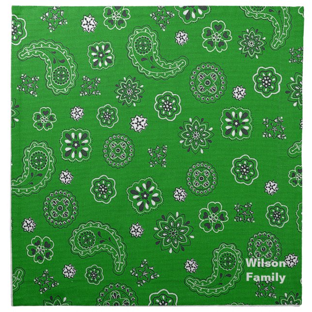 Green Bandana Napkins (Front)