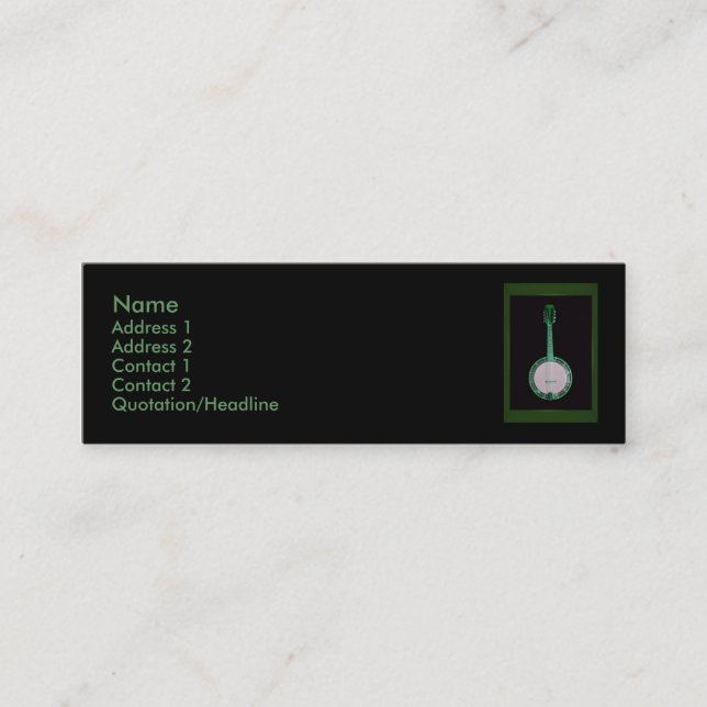 Green Banjo Business Card (Front)