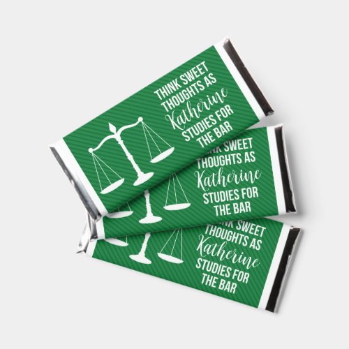 Green Bar Exam Law School Candy Wrappers